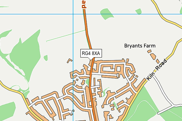 RG4 8XA map - OS VectorMap District (Ordnance Survey) RG4 8XA map - OS VectorMap District (Ordnance Survey)