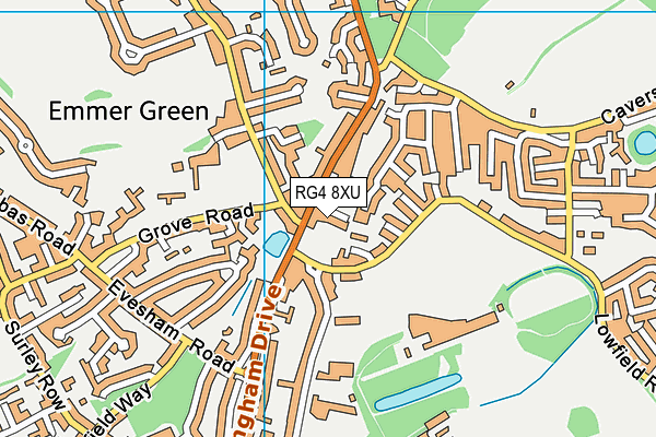 RG4 8XU map - OS VectorMap District (Ordnance Survey) RG4 8XU map - OS VectorMap District (Ordnance Survey)