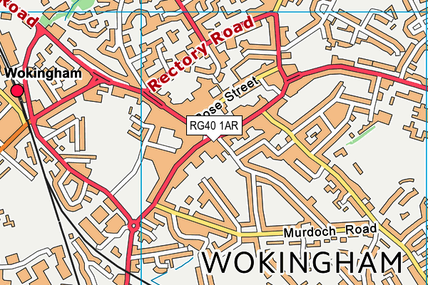 RG40 1AR map - OS VectorMap District (Ordnance Survey) RG40 1AR map - OS VectorMap District (Ordnance Survey)