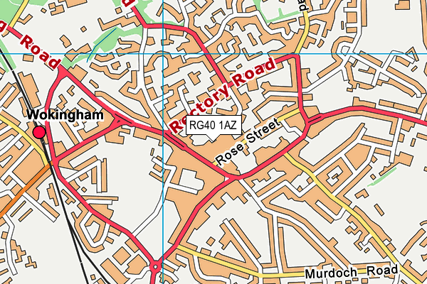 RG40 1AZ map - OS VectorMap District (Ordnance Survey) RG40 1AZ map - OS VectorMap District (Ordnance Survey)