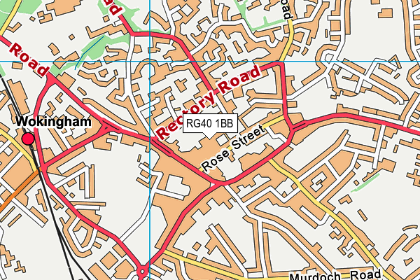 RG40 1BB map - OS VectorMap District (Ordnance Survey) RG40 1BB map - OS VectorMap District (Ordnance Survey)