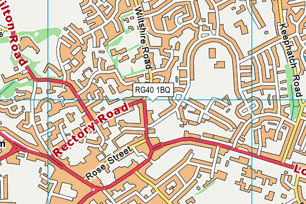 RG40 1BQ map - OS VectorMap District (Ordnance Survey) RG40 1BQ map - OS VectorMap District (Ordnance Survey)