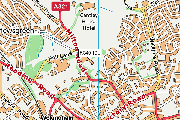 RG40 1DU map - OS VectorMap District (Ordnance Survey) RG40 1DU map - OS VectorMap District (Ordnance Survey)