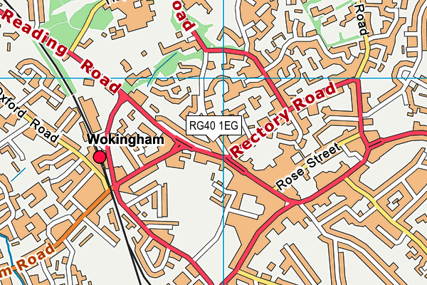 RG40 1EG map - OS VectorMap District (Ordnance Survey) RG40 1EG map - OS VectorMap District (Ordnance Survey)