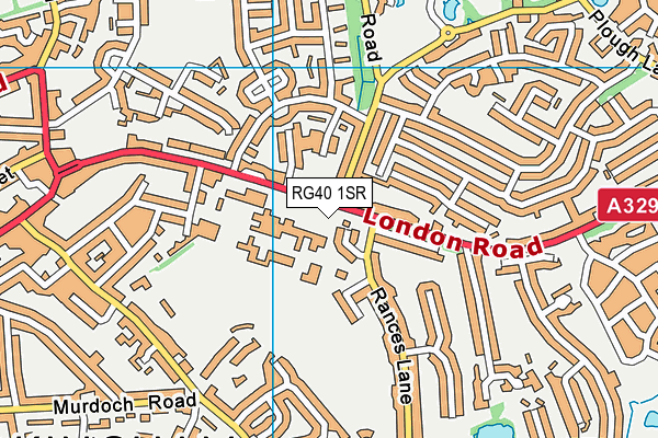 RG40 1SR map - OS VectorMap District (Ordnance Survey) RG40 1SR map - OS VectorMap District (Ordnance Survey)