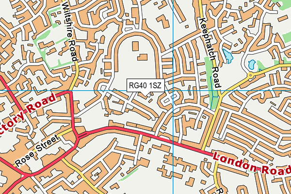 RG40 1SZ map - OS VectorMap District (Ordnance Survey) RG40 1SZ map - OS VectorMap District (Ordnance Survey)