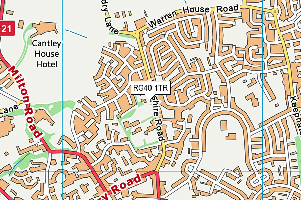 RG40 1TR map - OS VectorMap District (Ordnance Survey) RG40 1TR map - OS VectorMap District (Ordnance Survey)