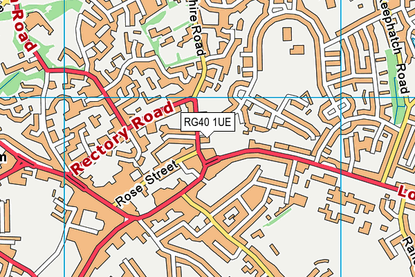 RG40 1UE map - OS VectorMap District (Ordnance Survey) RG40 1UE map - OS VectorMap District (Ordnance Survey)