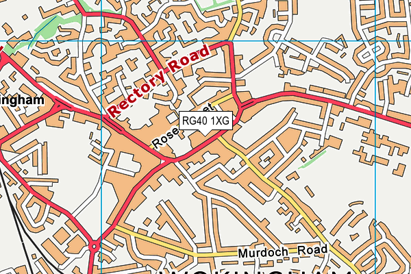 RG40 1XG map - OS VectorMap District (Ordnance Survey)