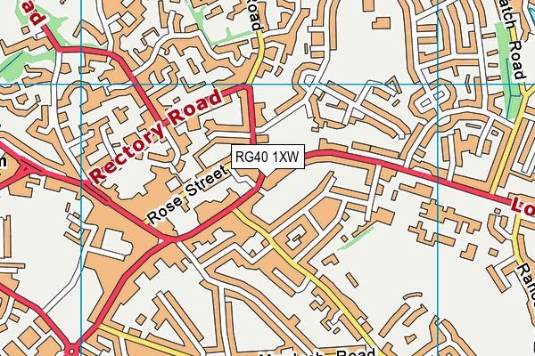 RG40 1XW map - OS VectorMap District (Ordnance Survey) RG40 1XW map - OS VectorMap District (Ordnance Survey)