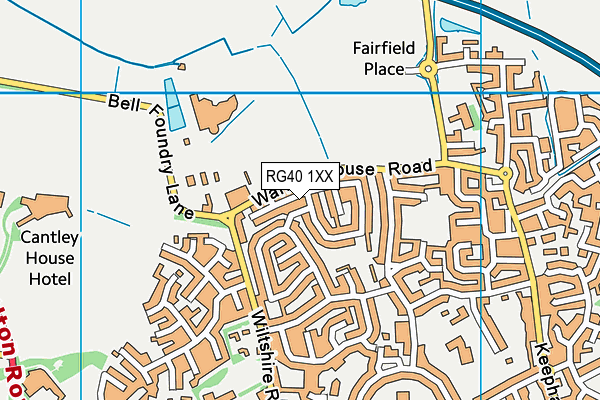 RG40 1XX map - OS VectorMap District (Ordnance Survey) RG40 1XX map - OS VectorMap District (Ordnance Survey)