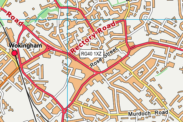 RG40 1XZ map - OS VectorMap District (Ordnance Survey) RG40 1XZ map - OS VectorMap District (Ordnance Survey)