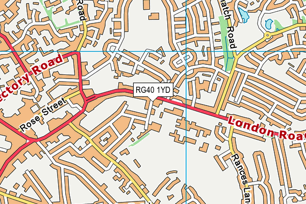 RG40 1YD map - OS VectorMap District (Ordnance Survey) RG40 1YD map - OS VectorMap District (Ordnance Survey)