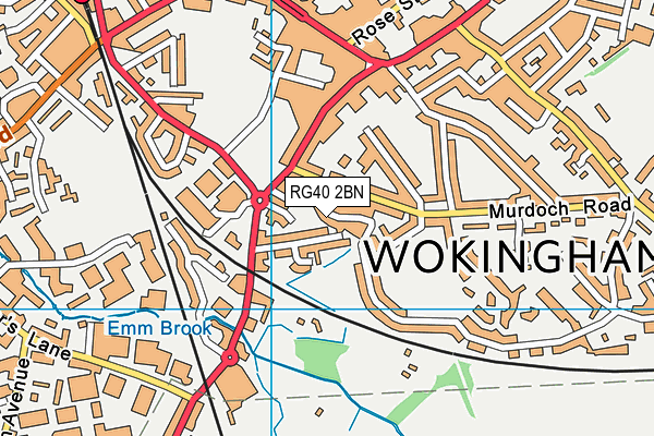RG40 2BN map - OS VectorMap District (Ordnance Survey) RG40 2BN map - OS VectorMap District (Ordnance Survey)