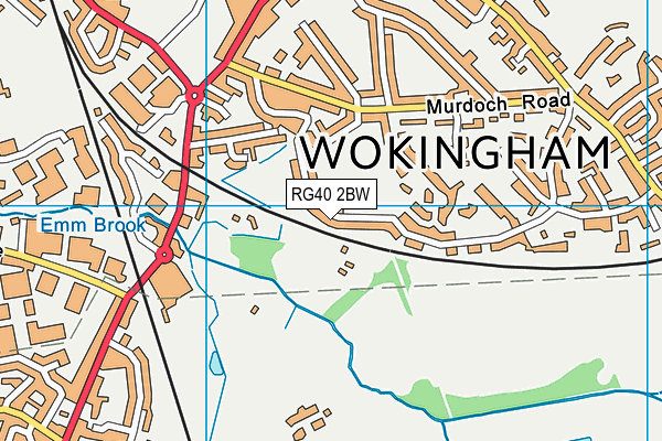 RG40 2BW map - OS VectorMap District (Ordnance Survey) RG40 2BW map - OS VectorMap District (Ordnance Survey)