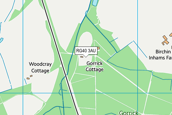 RG40 3AU map - OS VectorMap District (Ordnance Survey) RG40 3AU map - OS VectorMap District (Ordnance Survey)