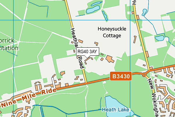 RG40 3AY map - OS VectorMap District (Ordnance Survey)