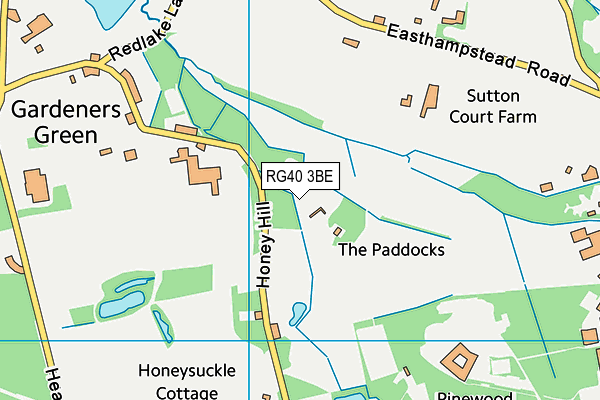 RG40 3BE map - OS VectorMap District (Ordnance Survey) RG40 3BE map - OS VectorMap District (Ordnance Survey)