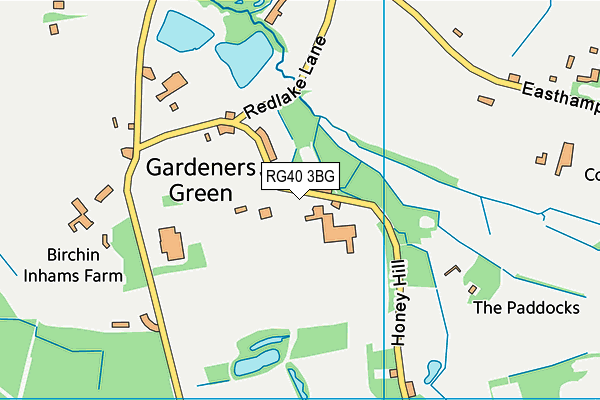 RG40 3BG map - OS VectorMap District (Ordnance Survey) RG40 3BG map - OS VectorMap District (Ordnance Survey)