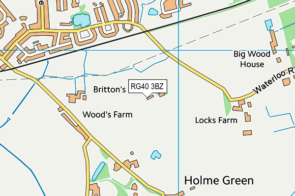 RG40 3BZ map - OS VectorMap District (Ordnance Survey) RG40 3BZ map - OS VectorMap District (Ordnance Survey)