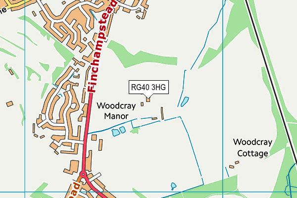 RG40 3HG map - OS VectorMap District (Ordnance Survey) RG40 3HG map - OS VectorMap District (Ordnance Survey)