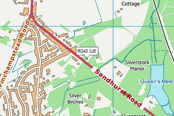 RG40 3JE map - OS VectorMap District (Ordnance Survey) RG40 3JE map - OS VectorMap District (Ordnance Survey)
