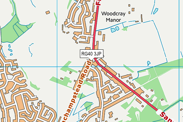 RG40 3JP map - OS VectorMap District (Ordnance Survey) RG40 3JP map - OS VectorMap District (Ordnance Survey)