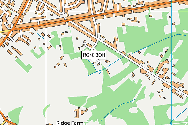 RG40 3QH map - OS VectorMap District (Ordnance Survey) RG40 3QH map - OS VectorMap District (Ordnance Survey)