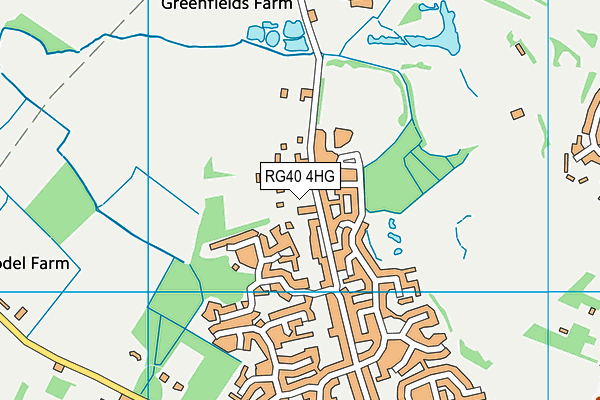 RG40 4HG map - OS VectorMap District (Ordnance Survey) RG40 4HG map - OS VectorMap District (Ordnance Survey)