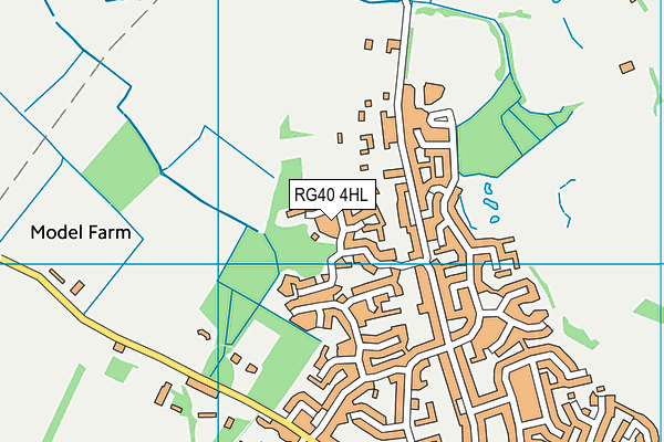 RG40 4HL map - OS VectorMap District (Ordnance Survey) RG40 4HL map - OS VectorMap District (Ordnance Survey)