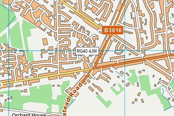 RG40 4JW map - OS VectorMap District (Ordnance Survey) RG40 4JW map - OS VectorMap District (Ordnance Survey)