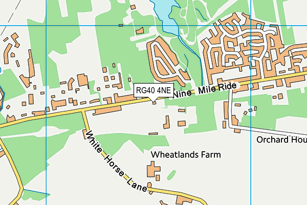 RG40 4NE map - OS VectorMap District (Ordnance Survey) RG40 4NE map - OS VectorMap District (Ordnance Survey)
