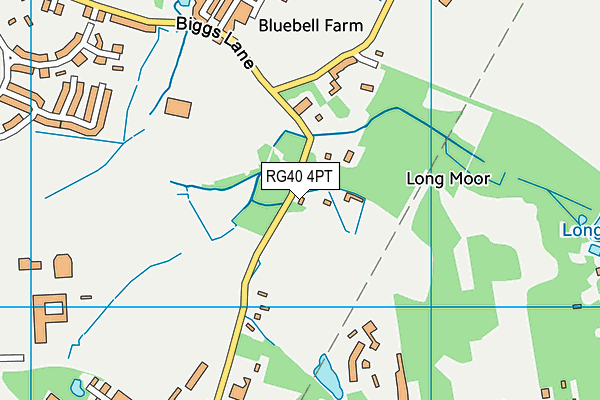 RG40 4PT map - OS VectorMap District (Ordnance Survey) RG40 4PT map - OS VectorMap District (Ordnance Survey)