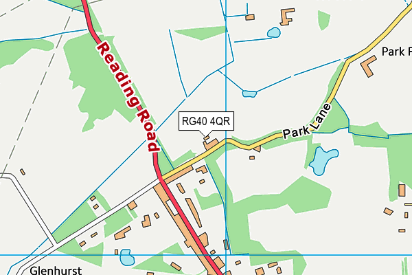 RG40 4QR map - OS VectorMap District (Ordnance Survey) RG40 4QR map - OS VectorMap District (Ordnance Survey)