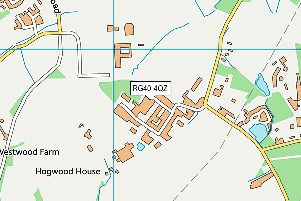 RG40 4QZ map - OS VectorMap District (Ordnance Survey)