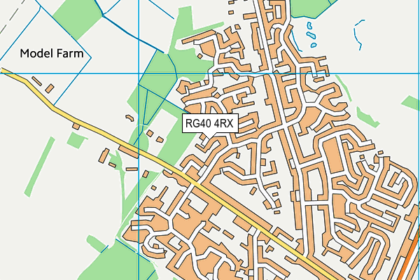 RG40 4RX map - OS VectorMap District (Ordnance Survey) RG40 4RX map - OS VectorMap District (Ordnance Survey)