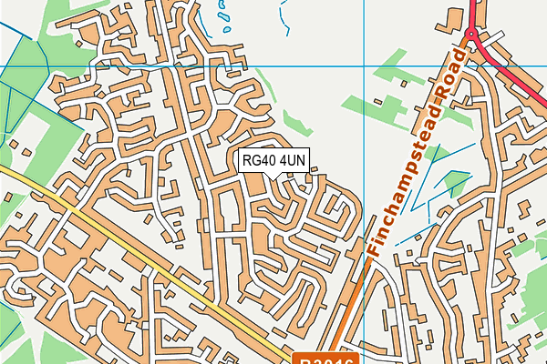 RG40 4UN map - OS VectorMap District (Ordnance Survey) RG40 4UN map - OS VectorMap District (Ordnance Survey)