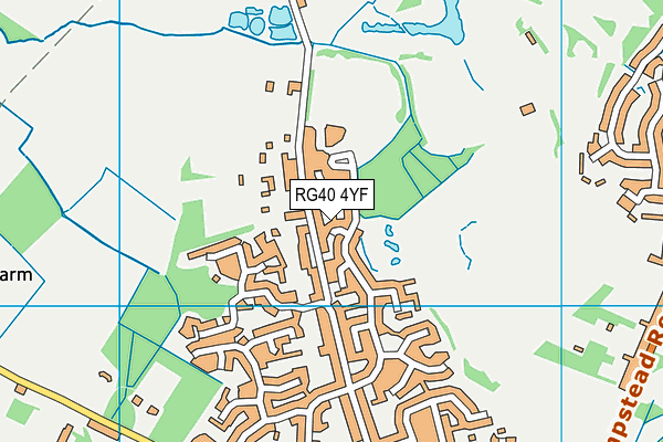 RG40 4YF map - OS VectorMap District (Ordnance Survey) RG40 4YF map - OS VectorMap District (Ordnance Survey)