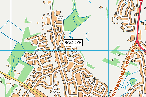 RG40 4YH map - OS VectorMap District (Ordnance Survey) RG40 4YH map - OS VectorMap District (Ordnance Survey)