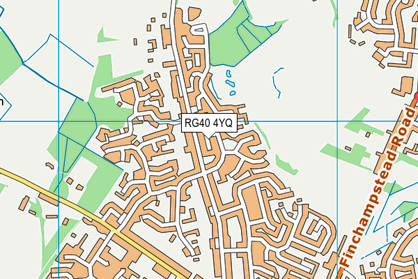 RG40 4YQ map - OS VectorMap District (Ordnance Survey) RG40 4YQ map - OS VectorMap District (Ordnance Survey)