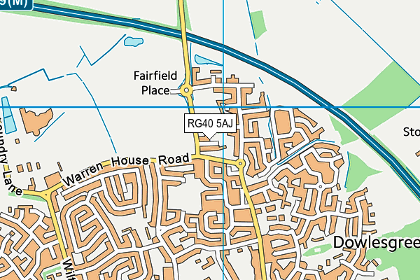 RG40 5AJ map - OS VectorMap District (Ordnance Survey) RG40 5AJ map - OS VectorMap District (Ordnance Survey)