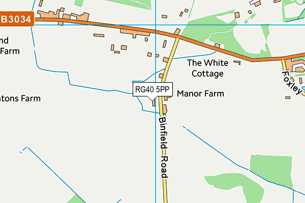 RG40 5PP map - OS VectorMap District (Ordnance Survey) RG40 5PP map - OS VectorMap District (Ordnance Survey)