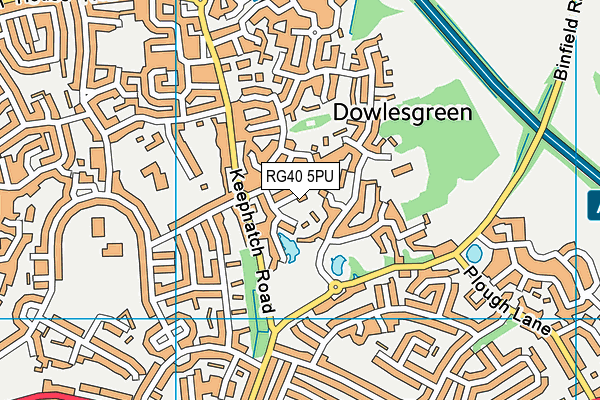 RG40 5PU map - OS VectorMap District (Ordnance Survey) RG40 5PU map - OS VectorMap District (Ordnance Survey)