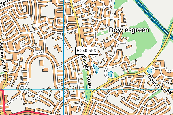 RG40 5PX map - OS VectorMap District (Ordnance Survey) RG40 5PX map - OS VectorMap District (Ordnance Survey)