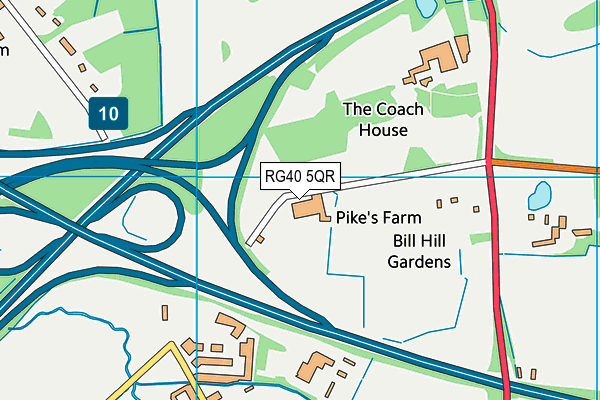 RG40 5QR map - OS VectorMap District (Ordnance Survey) RG40 5QR map - OS VectorMap District (Ordnance Survey)