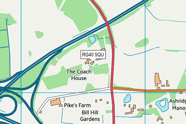 RG40 5QU map - OS VectorMap District (Ordnance Survey) RG40 5QU map - OS VectorMap District (Ordnance Survey)