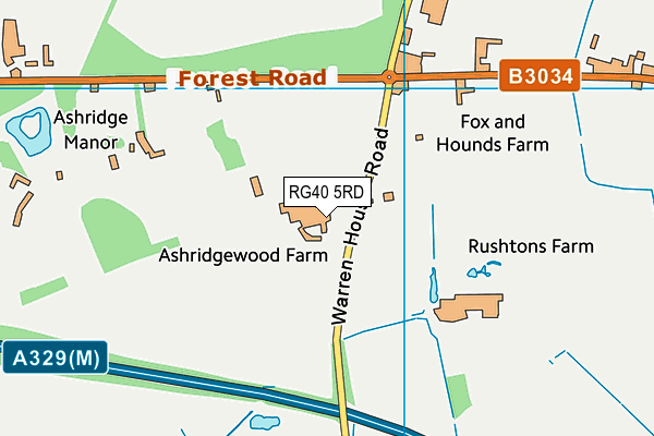 RG40 5RD map - OS VectorMap District (Ordnance Survey) RG40 5RD map - OS VectorMap District (Ordnance Survey)