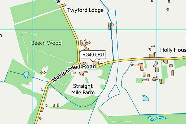 RG40 5RU map - OS VectorMap District (Ordnance Survey) RG40 5RU map - OS VectorMap District (Ordnance Survey)