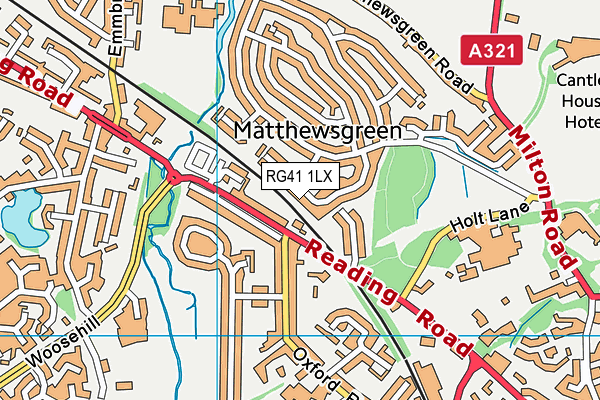 RG41 1LX map - OS VectorMap District (Ordnance Survey)