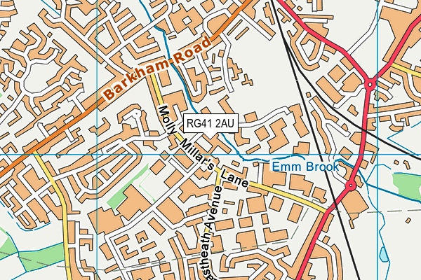 RG41 2AU map - OS VectorMap District (Ordnance Survey) RG41 2AU map - OS VectorMap District (Ordnance Survey)
